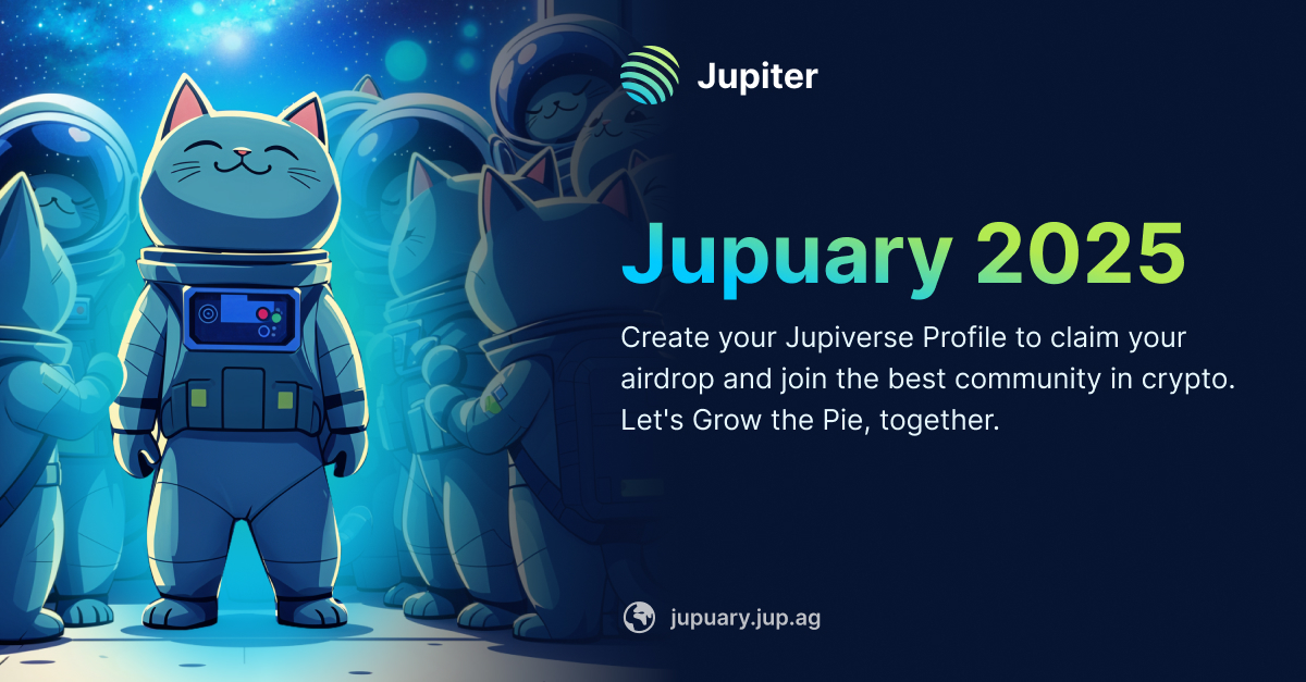 JupiterExchange's tweet card. Jupuary 2025