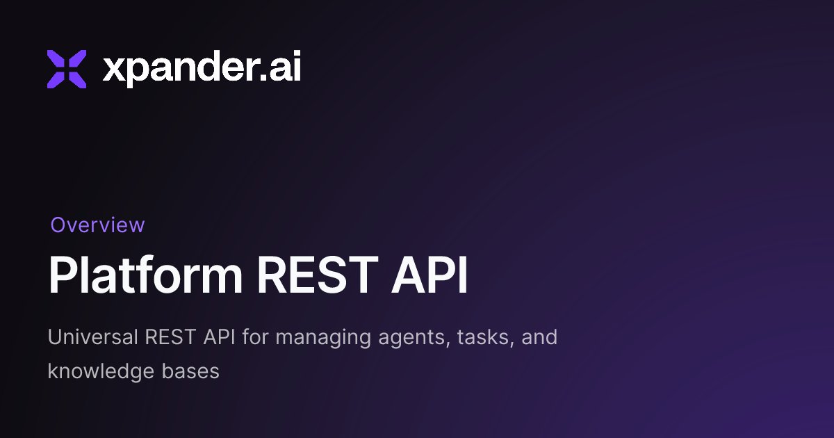 DavidTwizer's tweet card. Universal REST API for managing agents, tasks, and knowledge bases