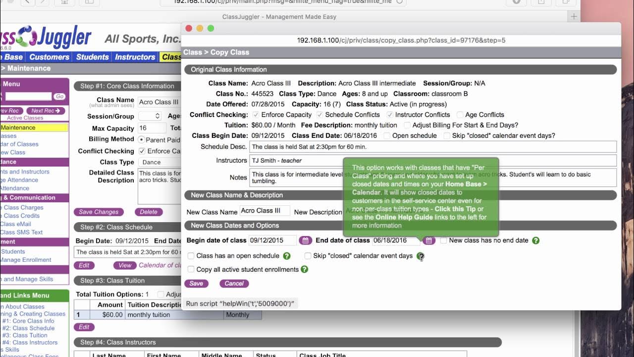 ClassJuggler's tweet card. Training - Duplicating classes with the Copy Class feature