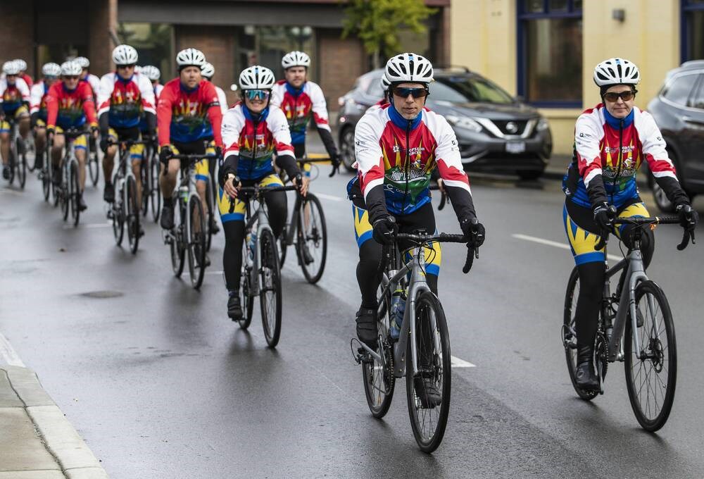cindyeharnett's tweet card. Vancouver Island police officers leaving on the Cops for Cancer charity bike ride Saturday are grieving for a fellow officer