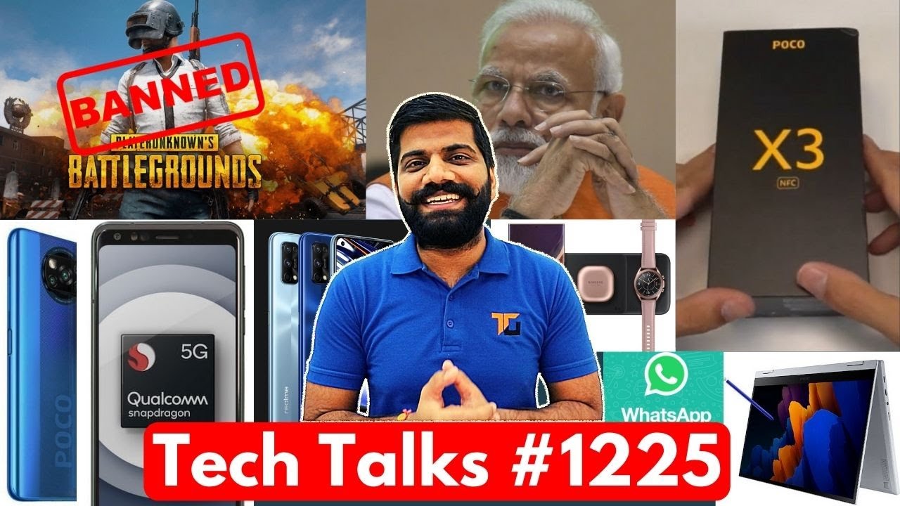 TechnicalGuruji's tweet card. Tech Talks #1225 - Poco X3 Unboxing, China on PUBG BAN, PM Modi...