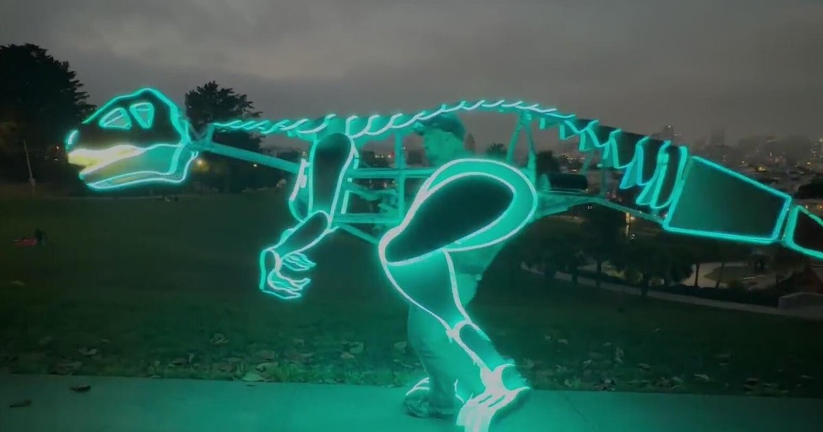 KPIXtv's tweet card. In a cramped garage right across from San Francisco's Dolores Park, something prehistoric has emerged.