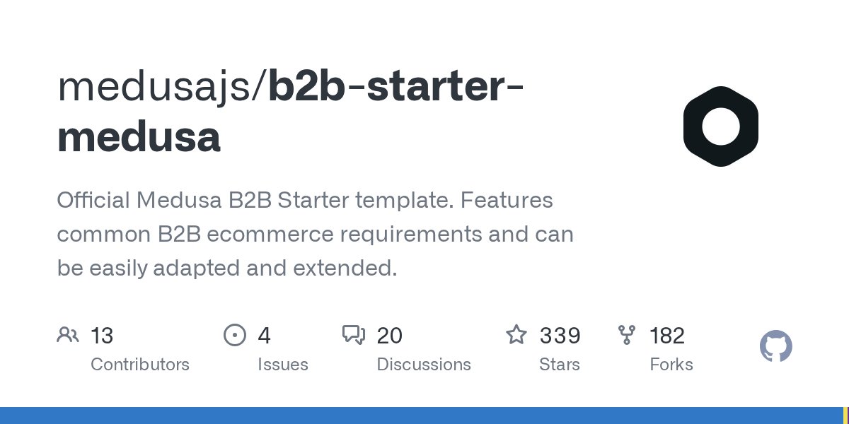 VariableVic's tweet card. Official Medusa B2B Starter template. Features common B2B ecommerce requirements and can be easily adapted and extended. - medusajs/b2b-starter-medusa