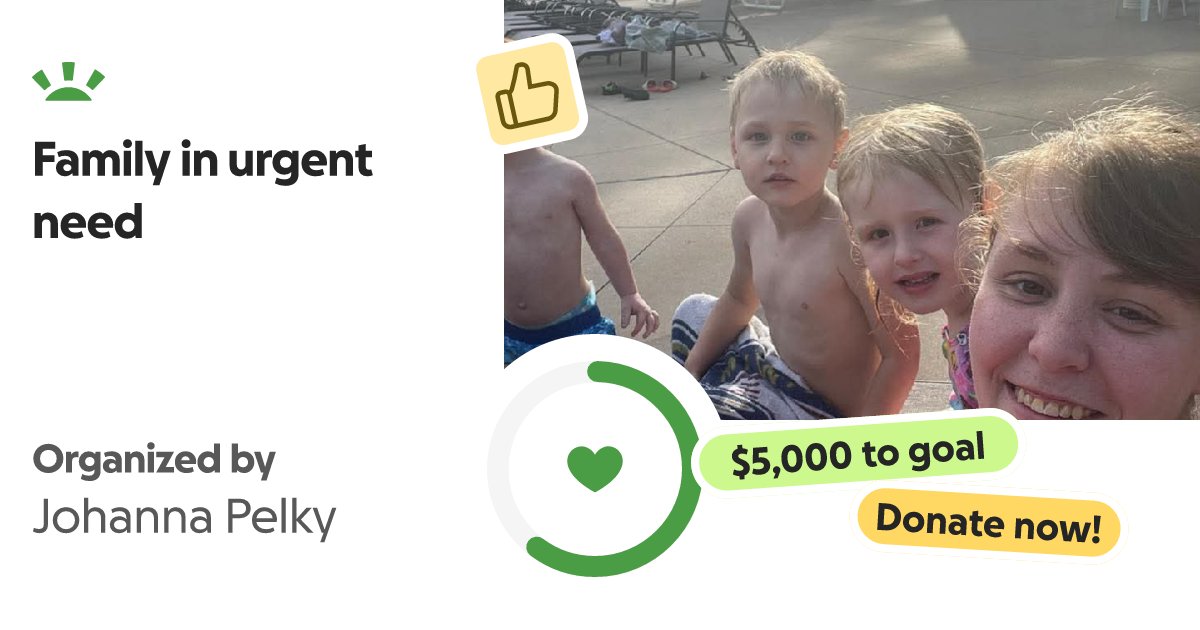 PelkyJohanna's tweet card. We're having a bit of financial distress. We need supplies for my children. We have to fix our onl… Johanna Pelky needs your support for Family in urgent need