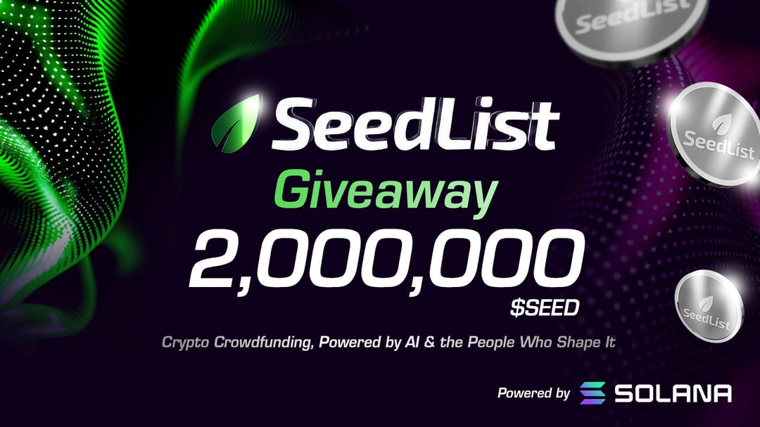 seedlist_'s tweet card. 2,000,000 Seedlist $SEED Giveaway Upcoming SOLANA Launch About Seedlist: Seedlist is an industry-disruptive, institutional-grade crypto crowdfunding platform built to empower those who truly drive...