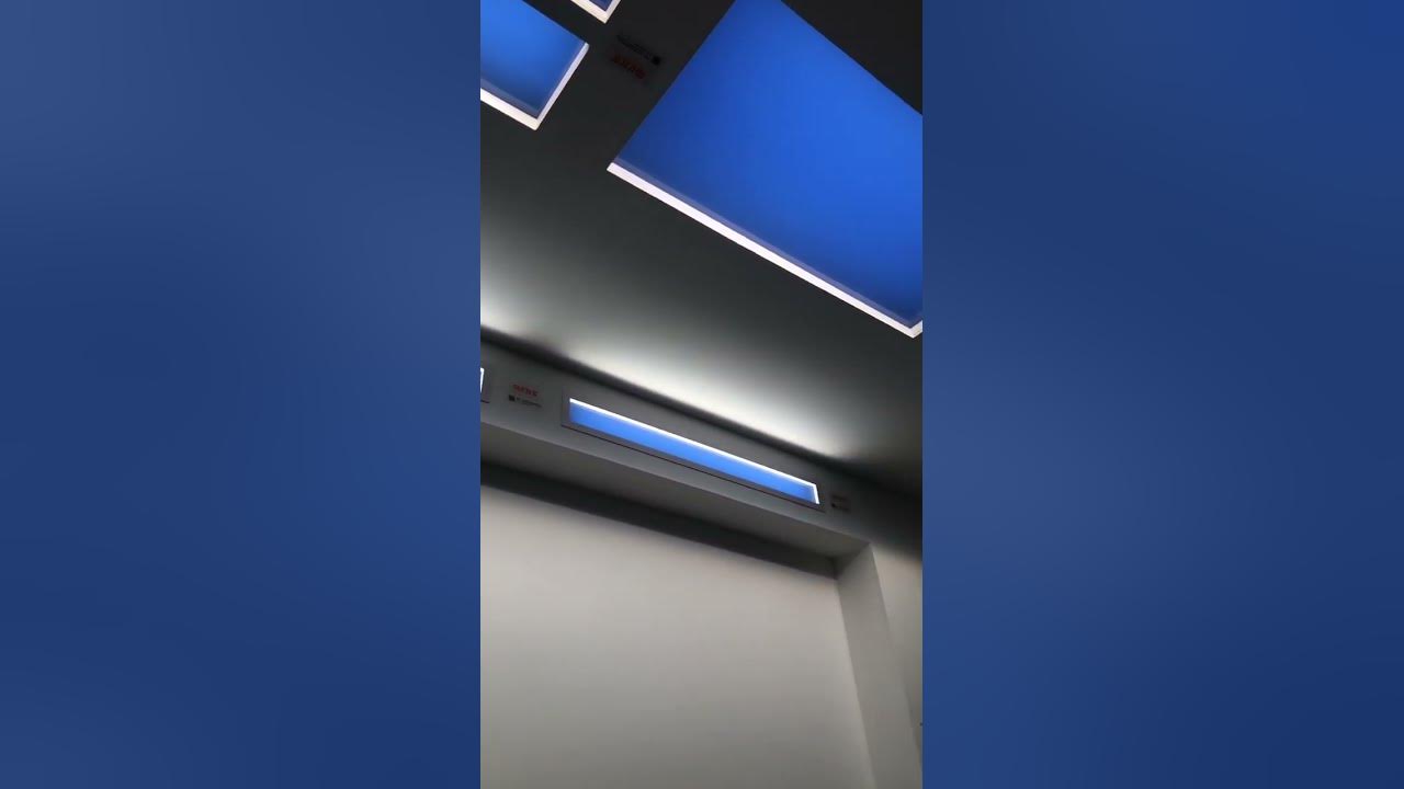 ArtificialSky1's tweet card. Artificial Skylights in a windowless environment installation example.