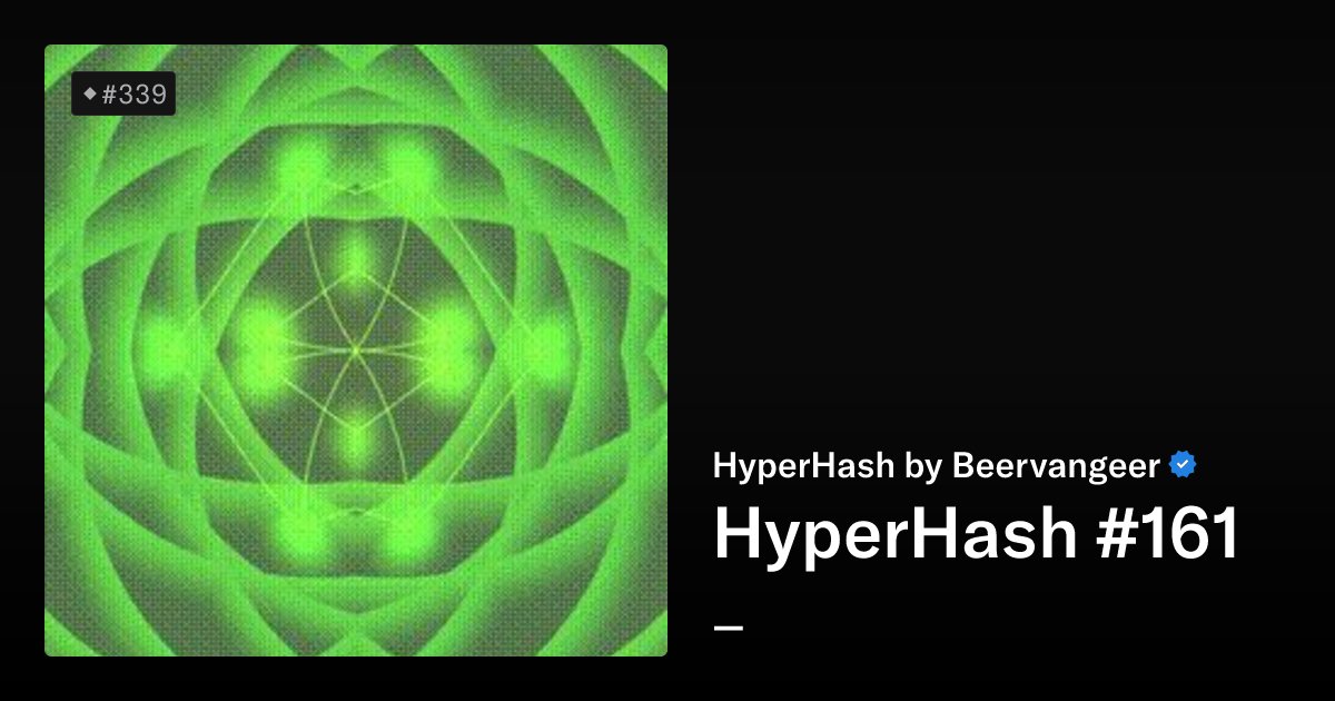 NFT_WhaleAlert's tweet card. Art Blocks Collection: Curated Heritage Art Blocks Collection: Curated series 2 Project Description: HyperHash explores the possibilities of representing abstract data on Ethereum as intuitive color...