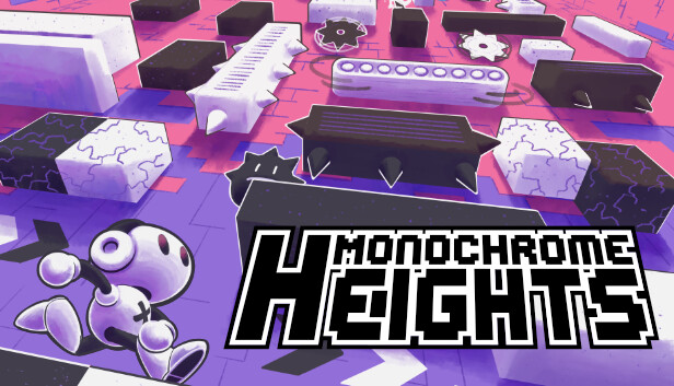 BossRushNetwork's tweet card. Monochrome Heights is a fast-paced, tough-as-nails 2D platformer inspired by games like Super Mario Bros. and Mega Man. Using a unique color-swapping mechanic, help Happy the Robot run, jump, slide,...