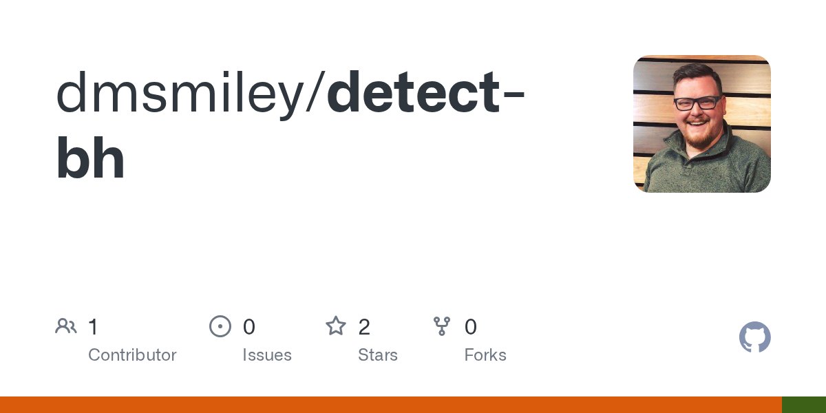 davidm_smiley's tweet card. Contribute to dmsmiley/detect-bh development by creating an account on GitHub.