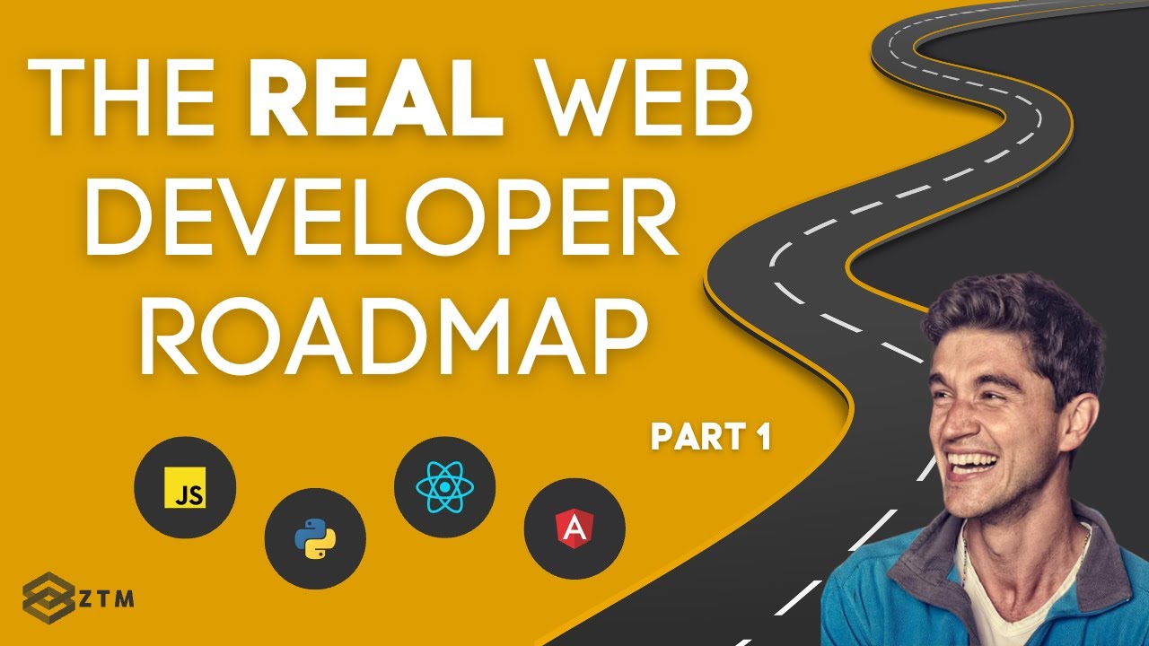 zerotomasteryio's tweet card. The Real Web Developer Roadmap: Part 1 💻🚀 | How to become a Web...