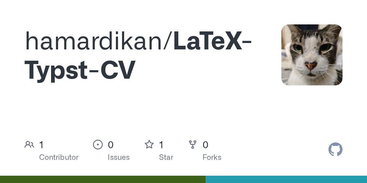 hamardikan's tweet card. Contribute to hamardikan/LaTeX-Typst-CV development by creating an account on GitHub.