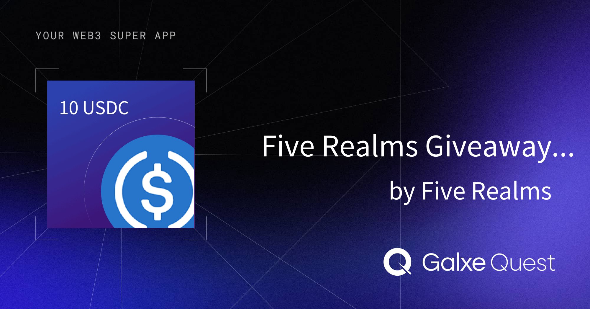 FiveRealms_AI's tweet card. Join Five Realms Giveaway Quest Vol.4 by Five Realms on Galxe. Earn rewards to enhance your web3 presence and reputation.