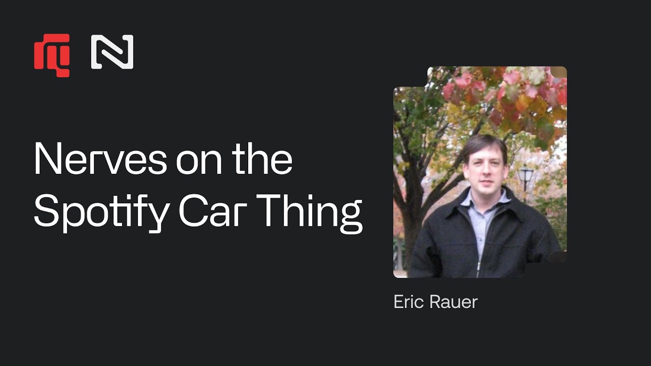 NervesMeetup's tweet card. Nerves on the Spotify Car Thing