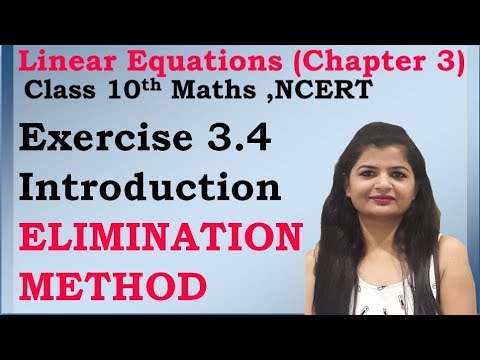 MathsTeacher01's tweet card. Linear Equations | Chapter 3 Ex 3.4 Intro | Elimination Method |...