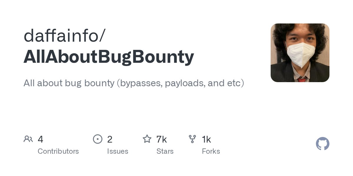pwn4arn's tweet card. All about bug bounty (bypasses, payloads, and etc) - daffainfo/AllAboutBugBounty