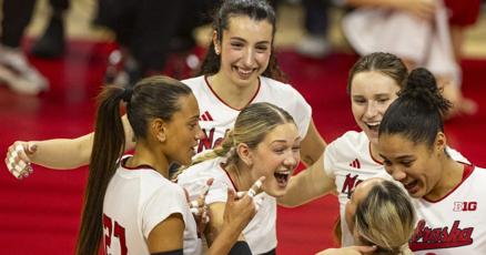 JournalStarNews's tweet card. For the third straight season, Nebraska has won at least a share of the Big Ten championship after sweeping Iowa on Thursday.