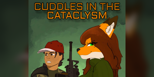 gorgonlurker's tweet card. Romance novella in the apocalypse, with a smug kitsune!