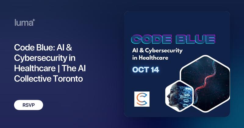 CHAHVisionAI's tweet card. Code Blue—a term signifying a critical emergency—perfectly captures the urgency of securing digital health. Held during Canada's Cybersecurity Awareness Month…