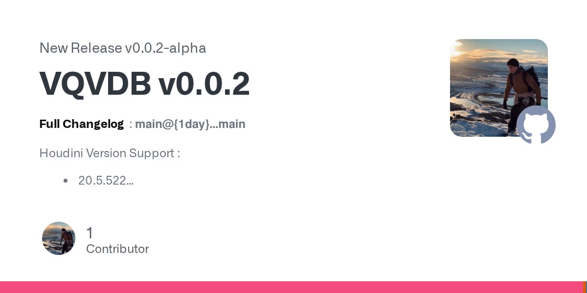 ZephirFXx's tweet card. Full Changelog: main@{1day}...main Houdini Version Support : 20.5.522 20.5.584 20.5.613 News : Now store VDB Transform / Voxel Size in order to reconstruct the input VDB as it was encoded Fix...