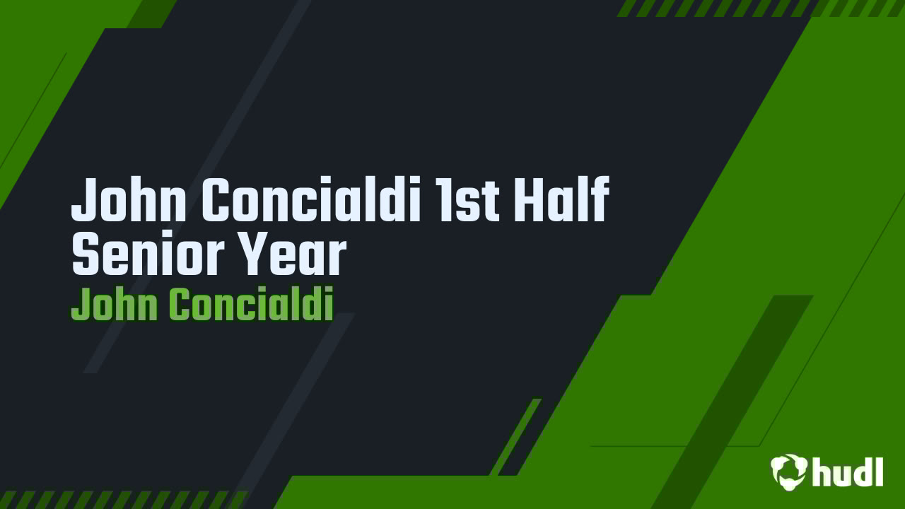 ConcialdiJohn's tweet card. John Concialdi 1st Half Senior Year
