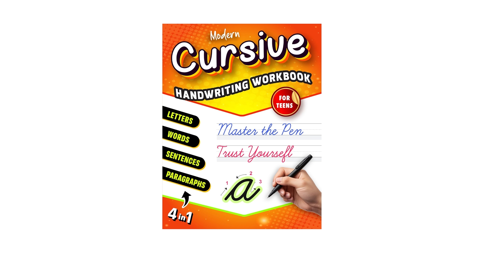 BetterMeBot's tweet card. Modern Cursive Handwriting Workbook For Teens: Your Ultimate Cursive Writing Practice Book for...