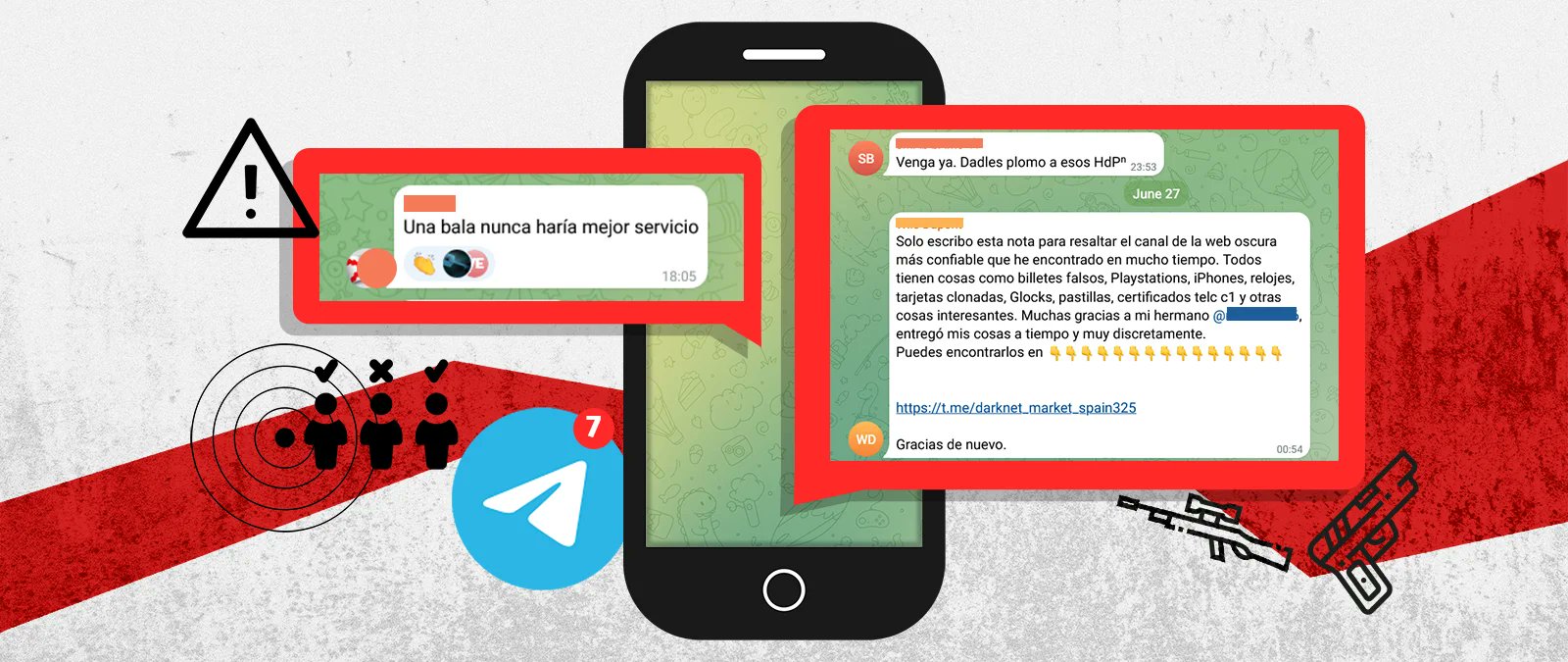 NataliaDiezC's tweet card. “Hola, recomiendo este canal de mercado oscuro de Telegram que brinda servicios especiales como emisión de tarjetas de identificación,…