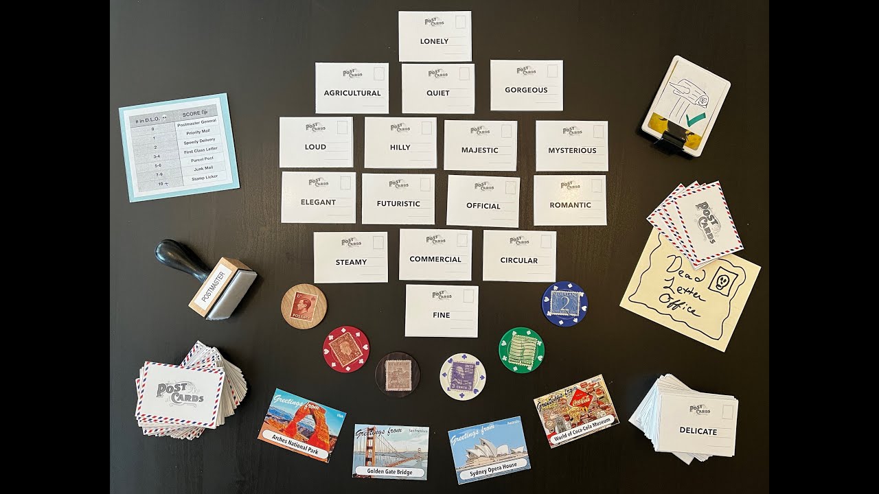 MattGoWrite's tweet card. Picture Postcards (3-6 players, 15-30 minutes) board game overview