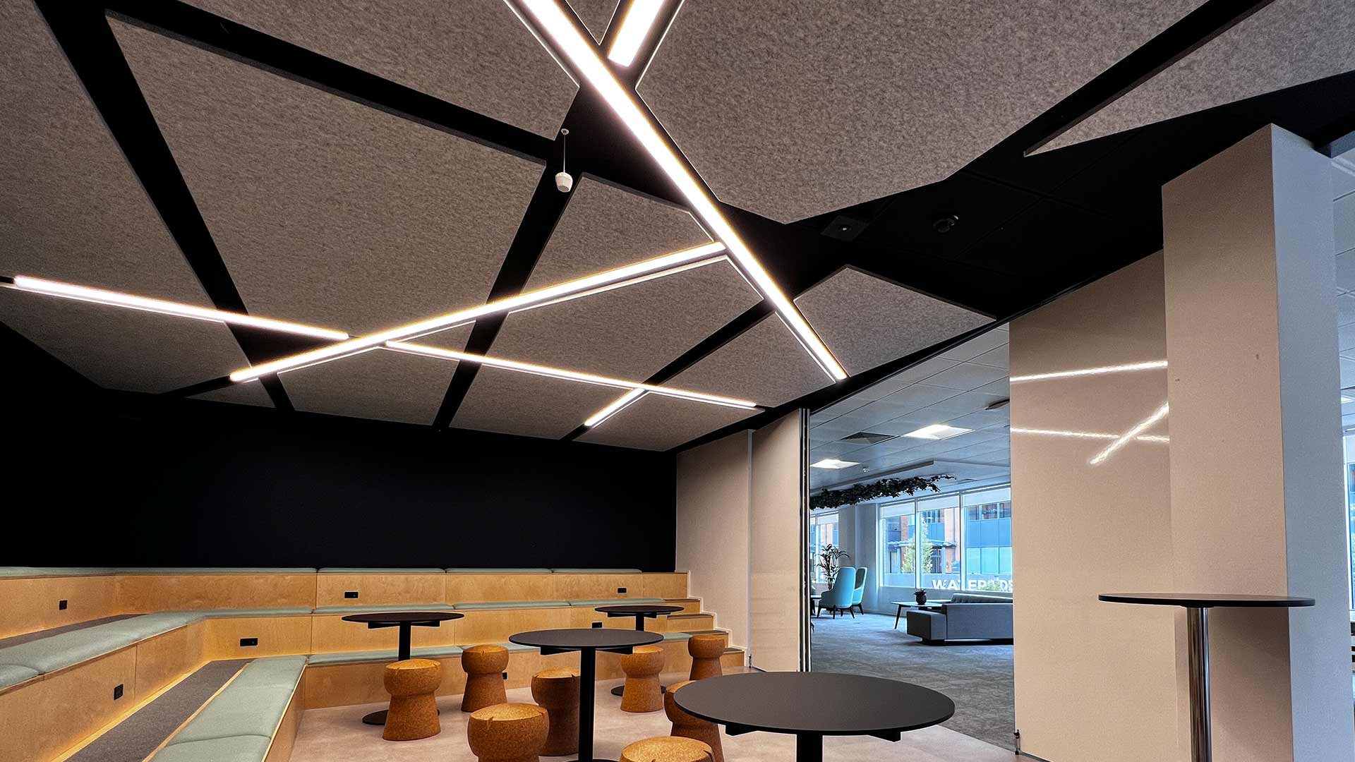 allsfar's tweet card. Aurora acoustic ceiling rafts can be used across a wide range of spaces to absorb sound and reduce echo.