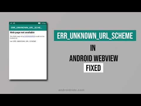 AndroidRide's tweet card. Err_unknown_url_scheme in Android WebView Fixed Demo - Android Studio...