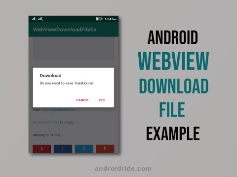 AndroidRide's tweet card. Android WebView Download File Example Demo