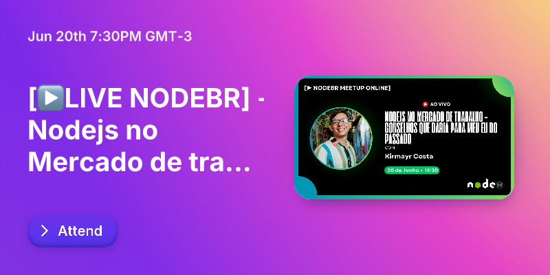 ananeridev's tweet card. Jun 20th 7:30PM: Ao iniciar no mundo do desenvolvimento com Node.js, muitas vezes nos deparamos com uma sobrecarga de informações, incluindo documentação, vídeos e frameworks que podem ser confusos e...