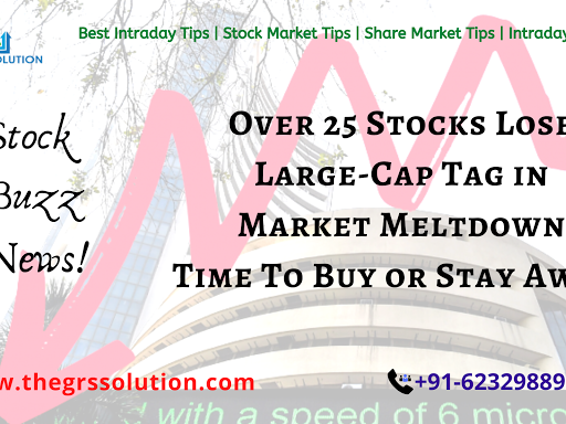 TheGRSSolution's tweet card. Over 25 stocks lose large-cap tag in market meltdown; time to buy or stay away!