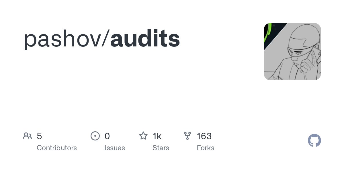 PashovAuditGrp's tweet card. Contribute to pashov/audits development by creating an account on GitHub.