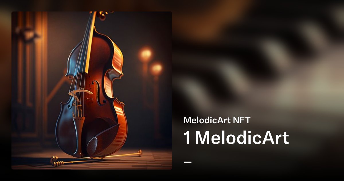 SweeeRob's tweet card. This NFT collection features a series of unique artworks that showcase musical themes and instruments, all created using cutting-edge artificial intelligence technology. Each artwork is a one-of-a-...