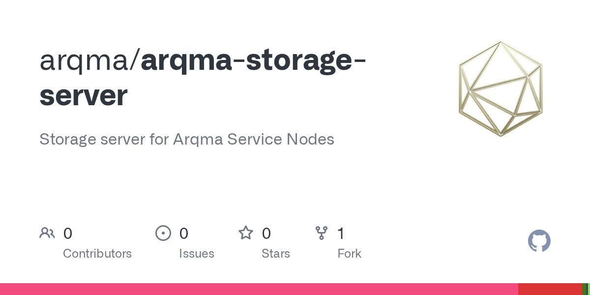 CommunityArq's tweet card. Storage server for Arqma Service Nodes. Contribute to arqma/arqma-storage-server development by creating an account on GitHub.