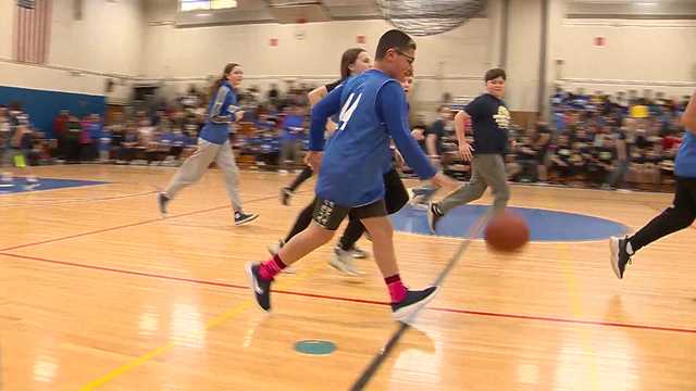 SPS_SPEDandPPS's tweet card. A basketball game between Auburn and Shrewsbury middle schools left parents speechless.