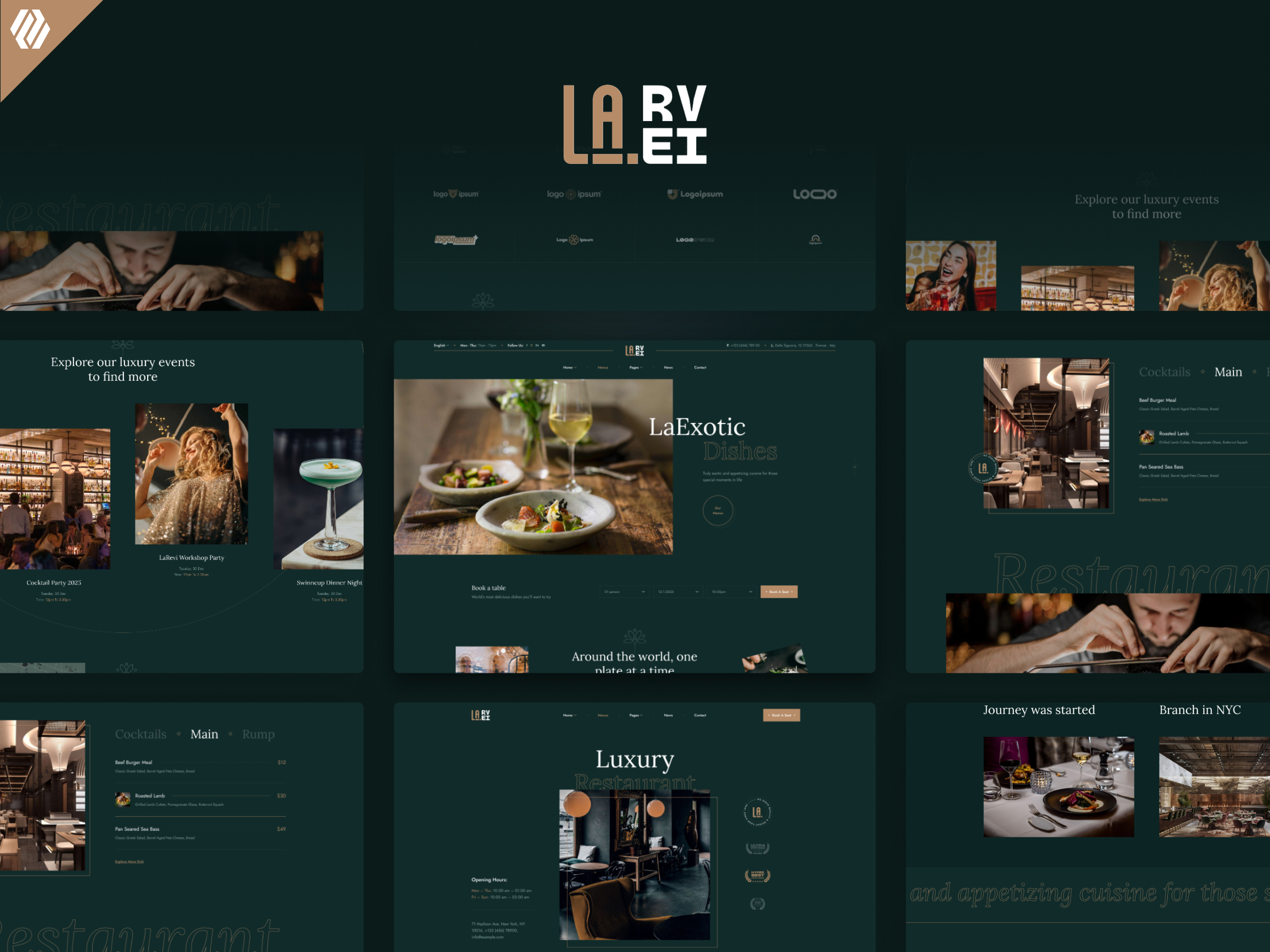 framerdevs's tweet card. LaRevi is a modern, flexible Framer template for cafes and restaurants. It showcases beautiful menus and informs clients about events and updates. With its user-friendly features and sleek design,...