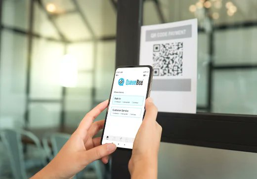 Im_QueueBee's tweet card. Virtual queue is when customers wait for a service without physically standing in line. Customers will be digitally notified when it is their turn.