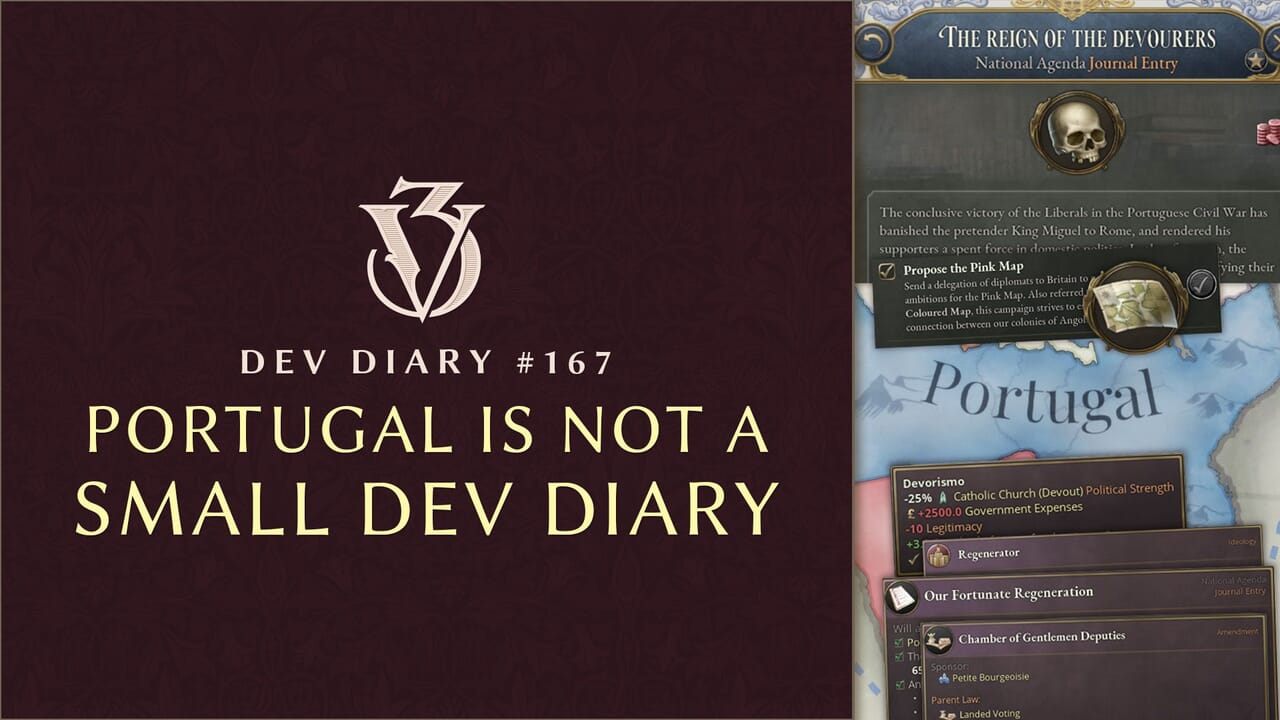 simulationian's tweet card. 「Victoria 3」開発日記#167が公開されていましたので、その内容をご紹介。今回はポルトガルについて。1.12リリース前の開発日記です。