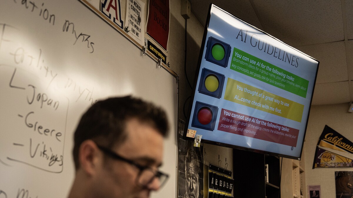 Language_Bird's tweet card. A report by the Center for Democracy and Technology looks at teachers' and students' experiences with the technology.