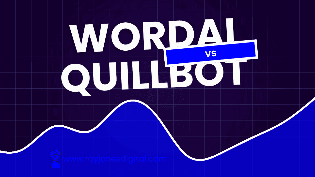 rayjones_seo's tweet card. WordAI vs Quillbot: See which tool is faster, smarter, and more affordable in 2025.