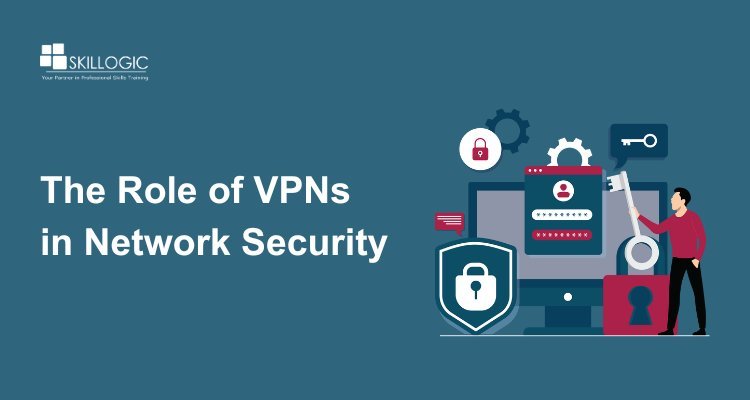 SkillogicKS's tweet card. Explore the role of VPN in network security, its benefits, encryption methods, and protocols, and learn how Skillogic cyber security courses can boost your cyber defense skills.