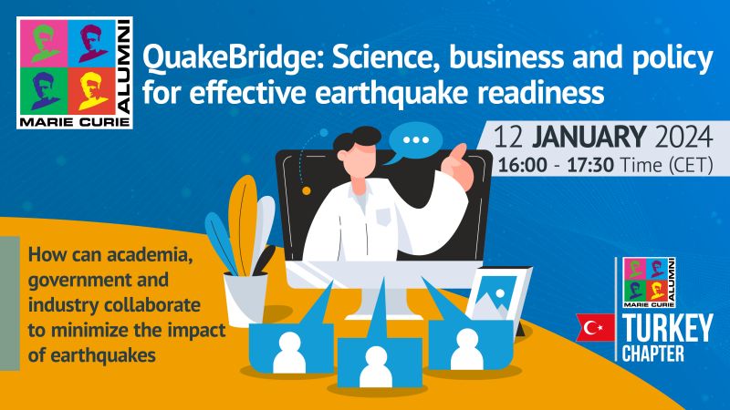 bsb_mcaa's tweet card. On Jan 12 at 4 pm CET Join us for the webinar QuakeBridge: Science, Business, and Policy for Effective Earthquake Readiness organised by the #MCAA Turkey Chapter and the “Bridging Science and...