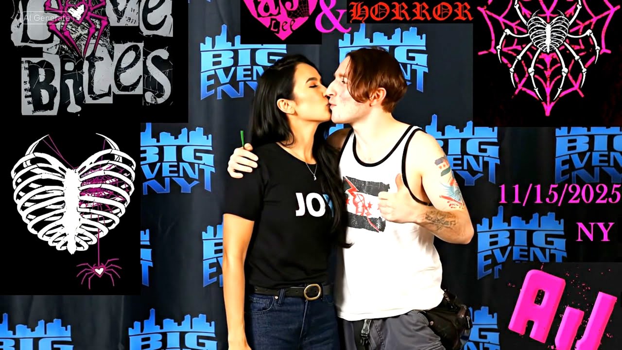 Chris_HorrorYT's tweet card. AI Caitlin Chris & AJLee 🥰😘👩🏻‍🏫🕷🕸💜🖤💜🤖