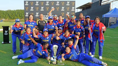 AssociateCric's tweet card. Nepal secured their spot in next year’s ICC U19 Women’s T20 World Cup by achieving a higher run rate than the UAE.