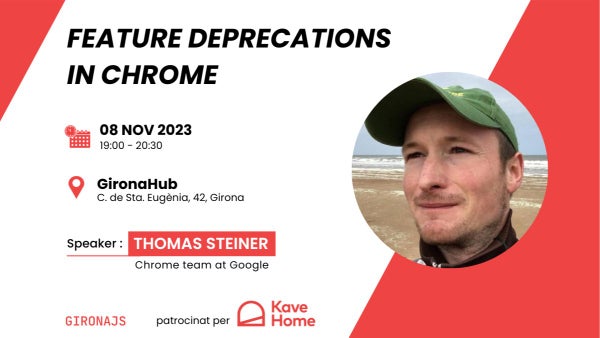 girona_js's tweet card. 🎉El segon esdeveniment de GironaJs ja està aquí!🎉 Aquesta vegada tindrem com a ponent en Thomas Steiner (també conegut com a tomayac a les xarxes socials), que, per si n