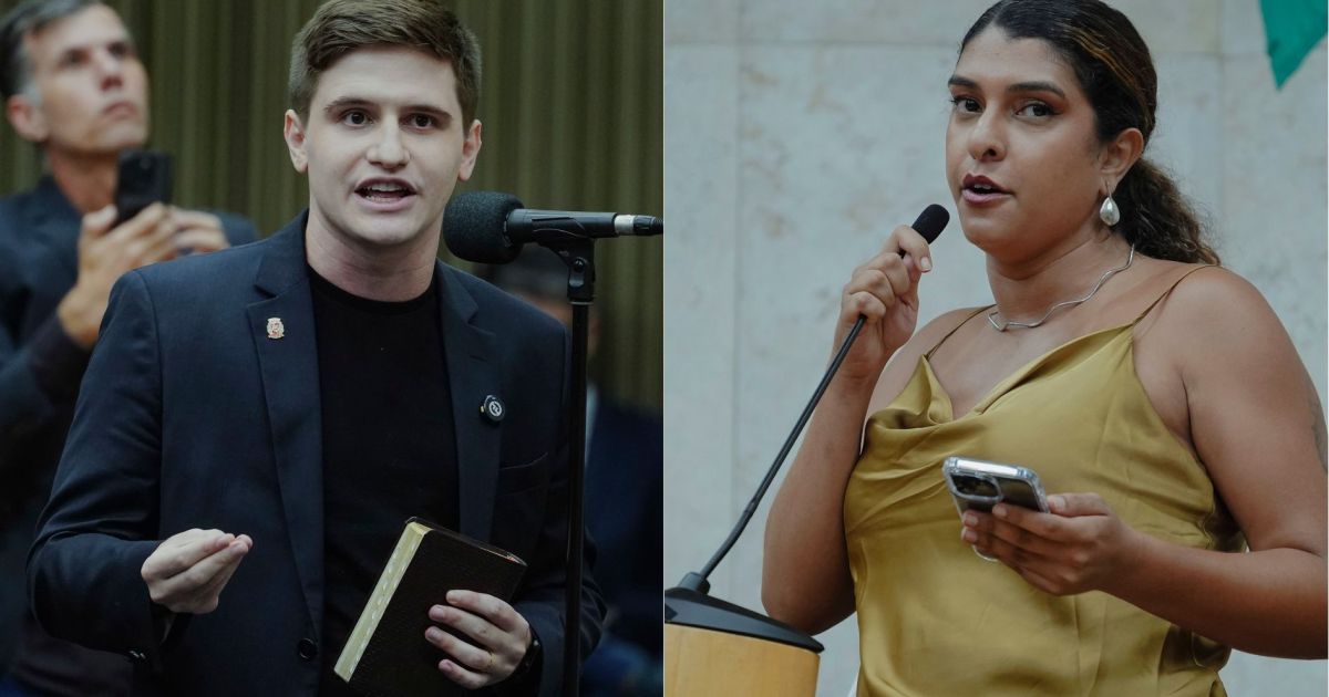 CNNBrasil's tweet card. Amanda Paschoal entrou uma ação no MP-SP para abertura de um inquérito criminal por injúria transfóbica contra Lucas Pavanato