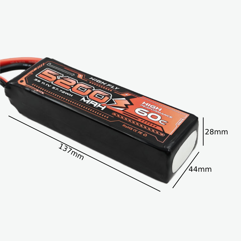 quartzcomponent's tweet card. The HIGH FLY 11.1V 5200mAh 3S 60C Lithium-Polymer Rechargeable Battery delivers exceptional power and capacity for demanding RC applications. Featuring a 3-cell (3S) configuration and a high 60C...