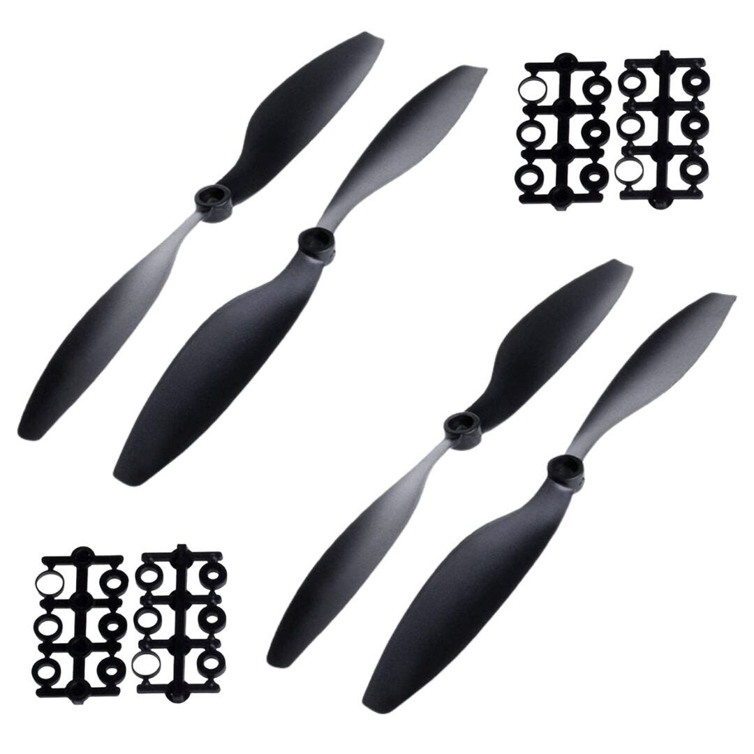 TechVayuyaan's tweet card. The 1045 propeller pair (CW+CCW) is perfect for drones and RC planes. This set includes two 10 inch propellers — one clockwise (CW) and…