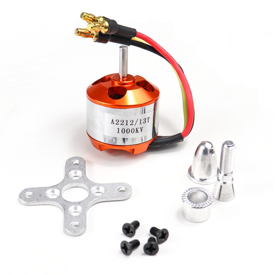 TechVayuyaan's tweet card. The 1000KV BLDC Motor A2212 with Soldered Bullet Connector is a versatile and powerful motor designed for various RC applications. Whether…